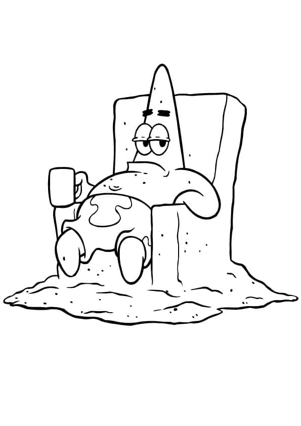 Free printable Patrick Star coloring page #220640 from Cartoon Characters collection