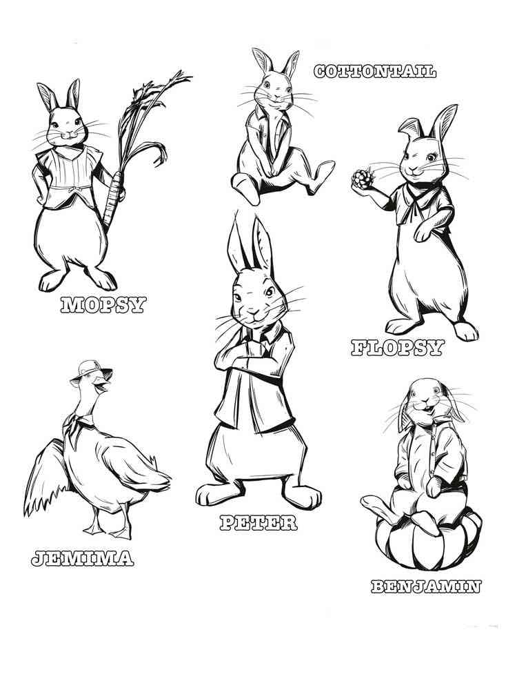 Free printable Peter Rabbit coloring page #188228 from Cartoon Characters collection