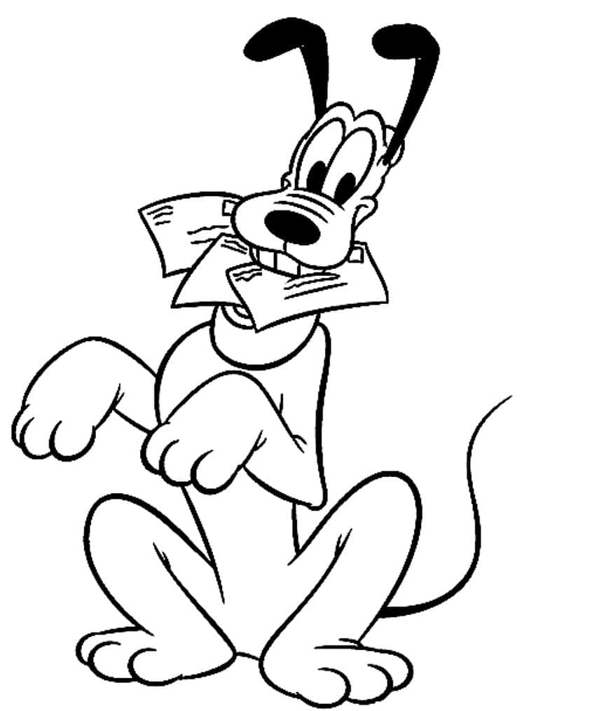 Free printable Pluto coloring page #197068 from Cartoon Characters collection
