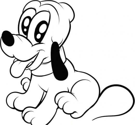 Free printable Pluto coloring page #197069 from Cartoon Characters collection