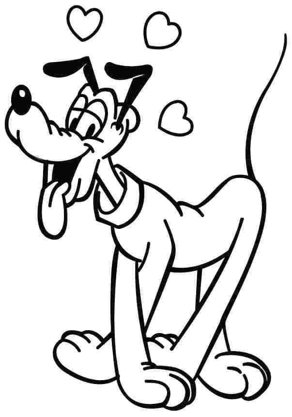 Free printable Pluto coloring page #197081 from Cartoon Characters collection