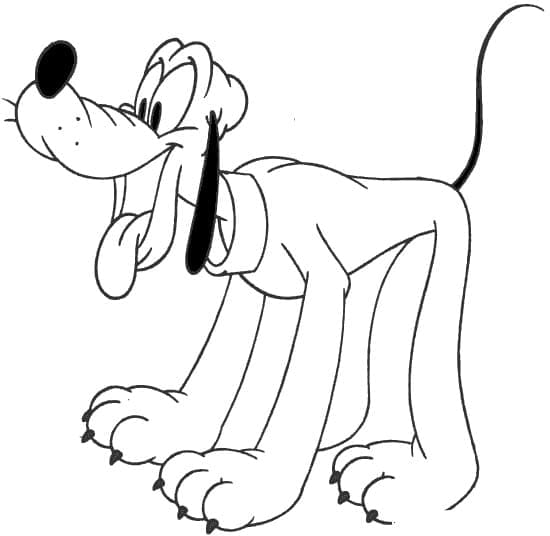 Free printable Pluto coloring page #197092 from Cartoon Characters collection