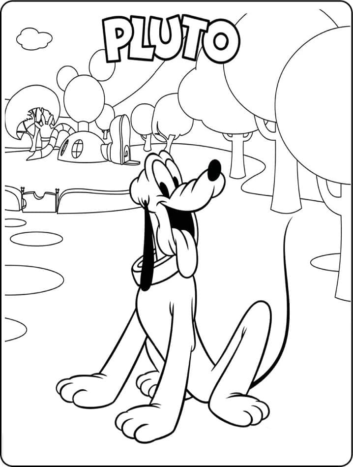 Free printable Pluto coloring page #197093 from Cartoon Characters collection