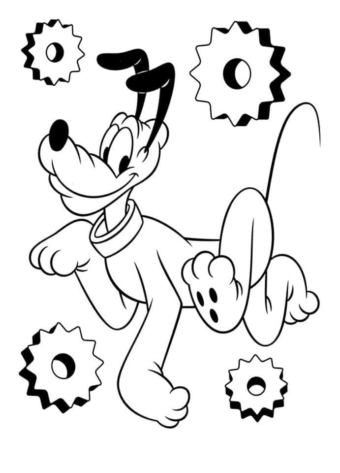 Free printable Pluto coloring page #197096 from Cartoon Characters collection
