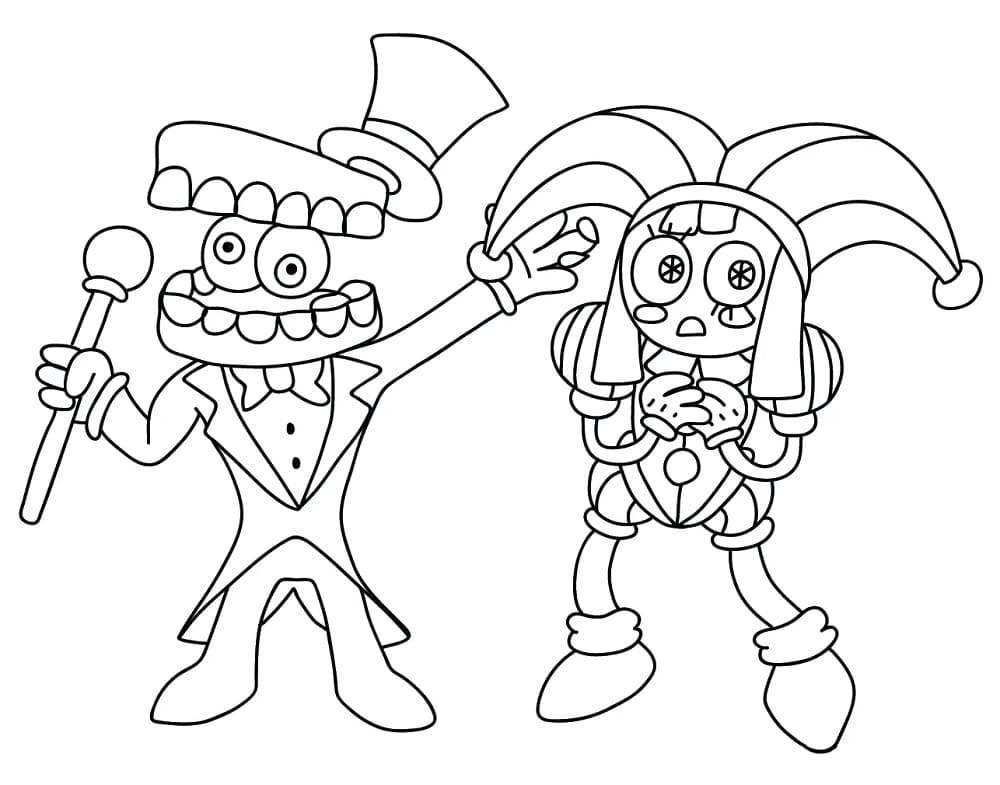 Free printable Pomni coloring page #218257 from Cartoon Characters collection
