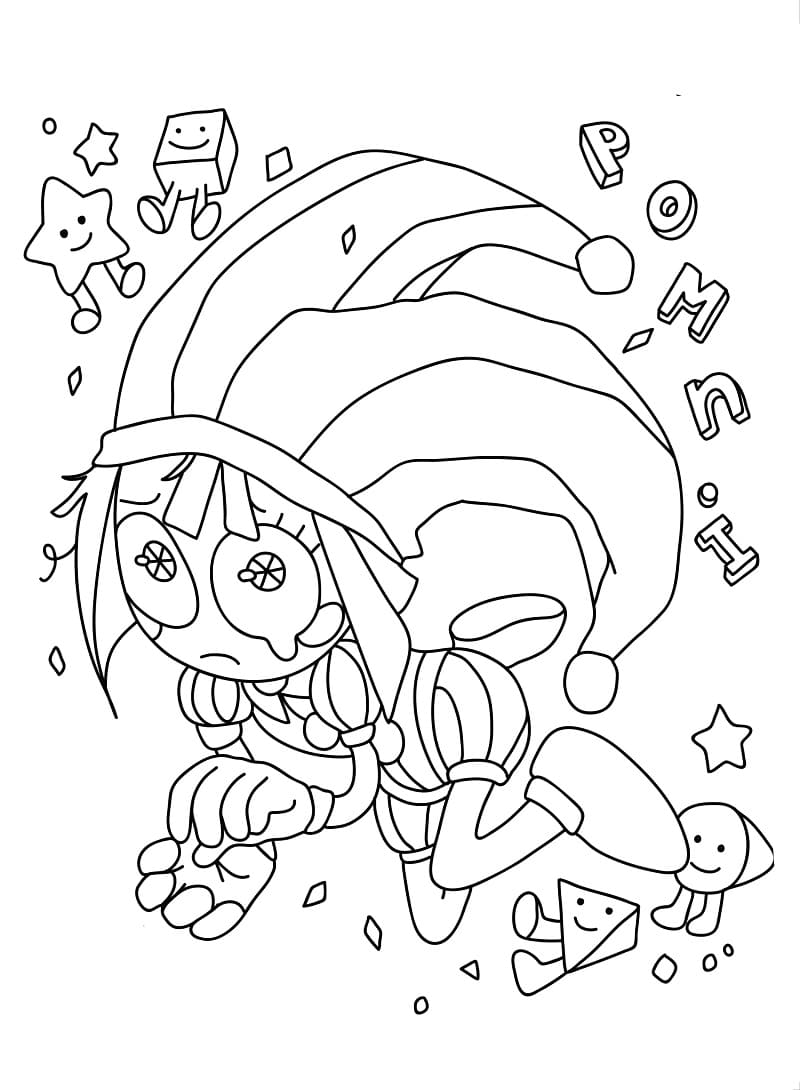 Free printable Pomni coloring page #218266 from Cartoon Characters collection Free printable Pomni coloring page #218266 from Cartoon Characters collection