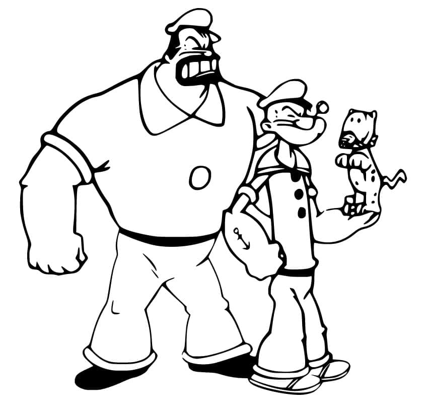 Free printable Popeye coloring page #205938 from Cartoon Characters collection