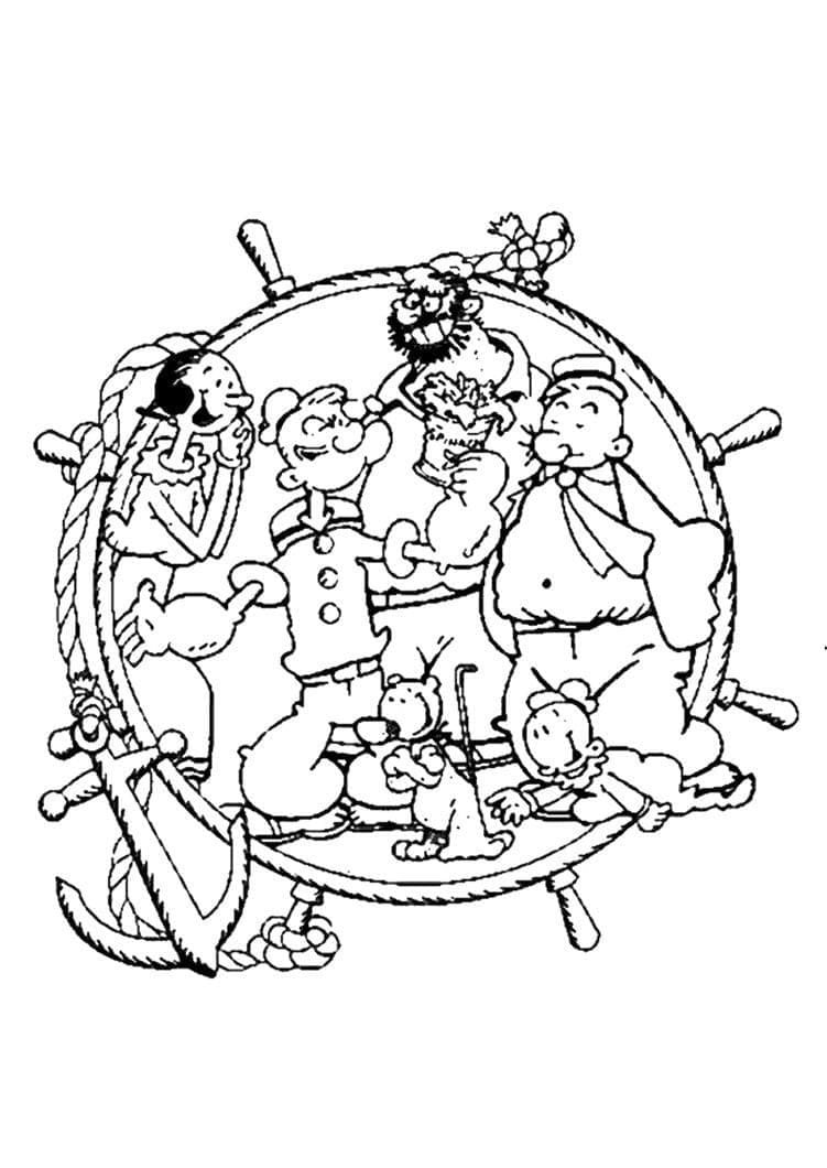 Free printable Popeye coloring page #205952 from Cartoon Characters collection Free printable Popeye coloring page #205952 from Cartoon Characters collection