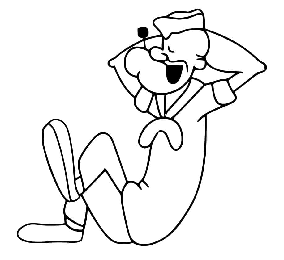 Free printable Popeye coloring page #205958 from Cartoon Characters collection