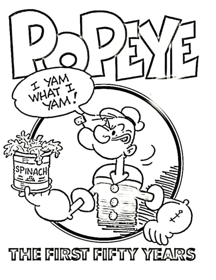 Free printable Popeye coloring page #205966 from Cartoon Characters collection