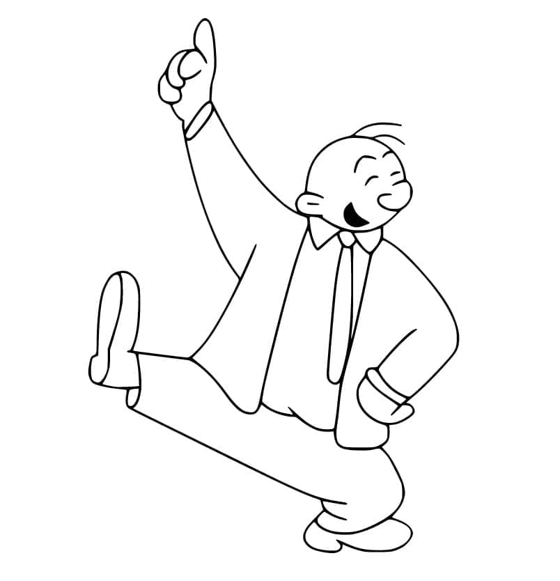 Free printable Popeye coloring page #205972 from Cartoon Characters collection