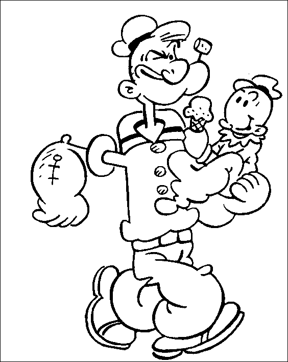 Free printable Popeye coloring page #84711 from Cartoon Characters collection Free printable Popeye coloring page #84711 from Cartoon Characters collection