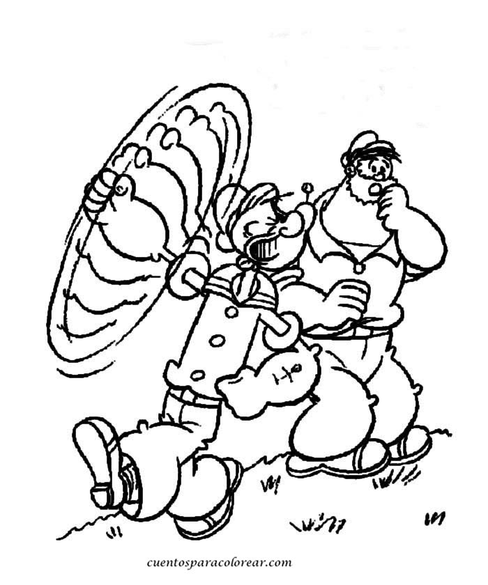 Free printable Popeye coloring page #84719 from Cartoon Characters collection Free printable Popeye coloring page #84719 from Cartoon Characters collection