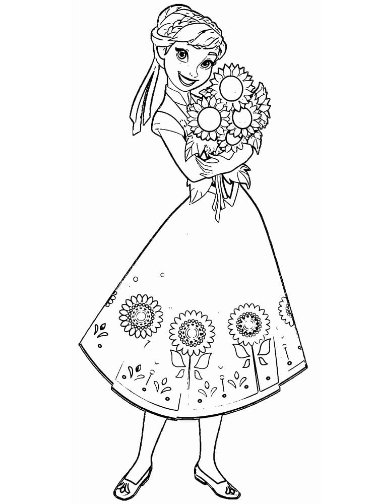 Free printable Princess Anna coloring page #181957 from Cartoon Characters collection