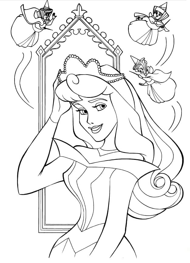 Free printable Princess Aurora coloring page #181909 from Cartoon Characters collection