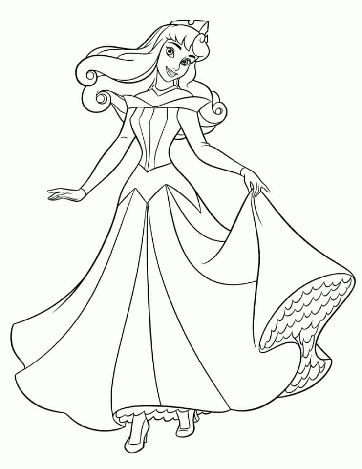 Free printable Princess Aurora coloring page #181935 from Cartoon Characters collection