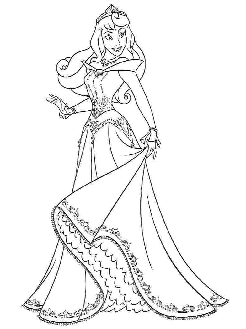 Free printable Princess Aurora coloring page #181937 from Cartoon Characters collection