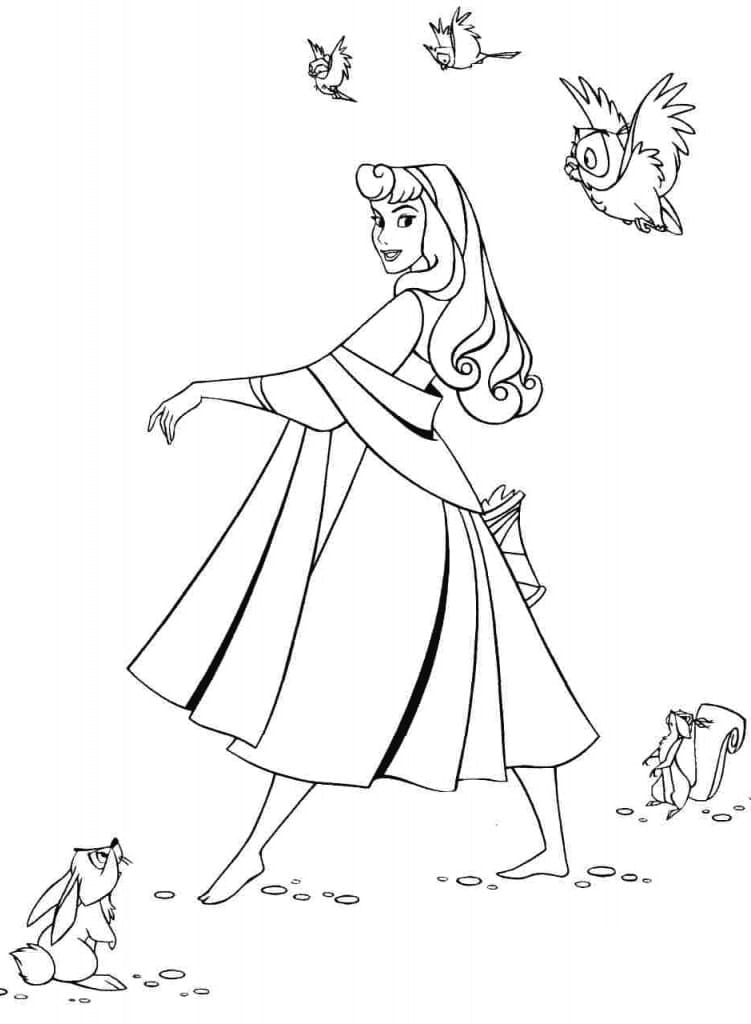 Free printable Princess Aurora coloring page #181944 from Cartoon Characters collection