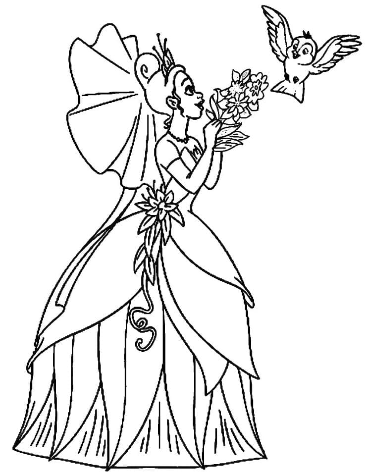 Free printable Princess Tiana coloring page #181974 from Cartoon Characters collection