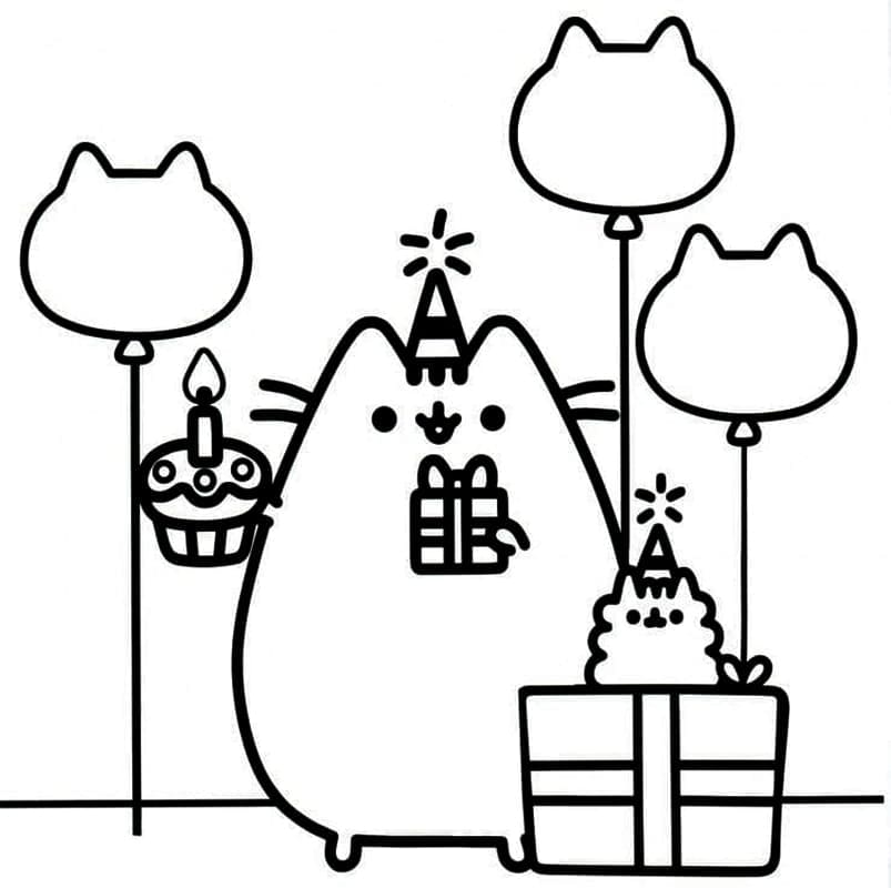 Free printable Pusheen coloring page #188439 from Cartoon Characters collection
