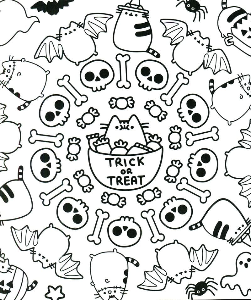 Free printable Pusheen coloring page #188452 from Cartoon Characters collection