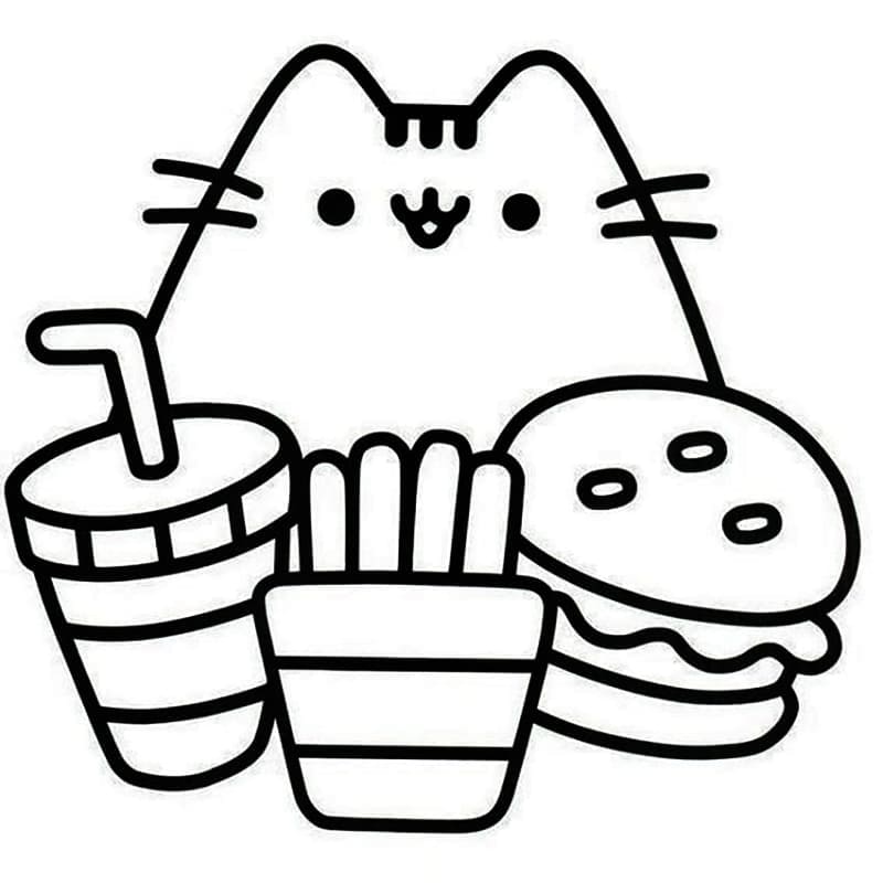 Free printable Pusheen coloring page #188457 from Cartoon Characters collection