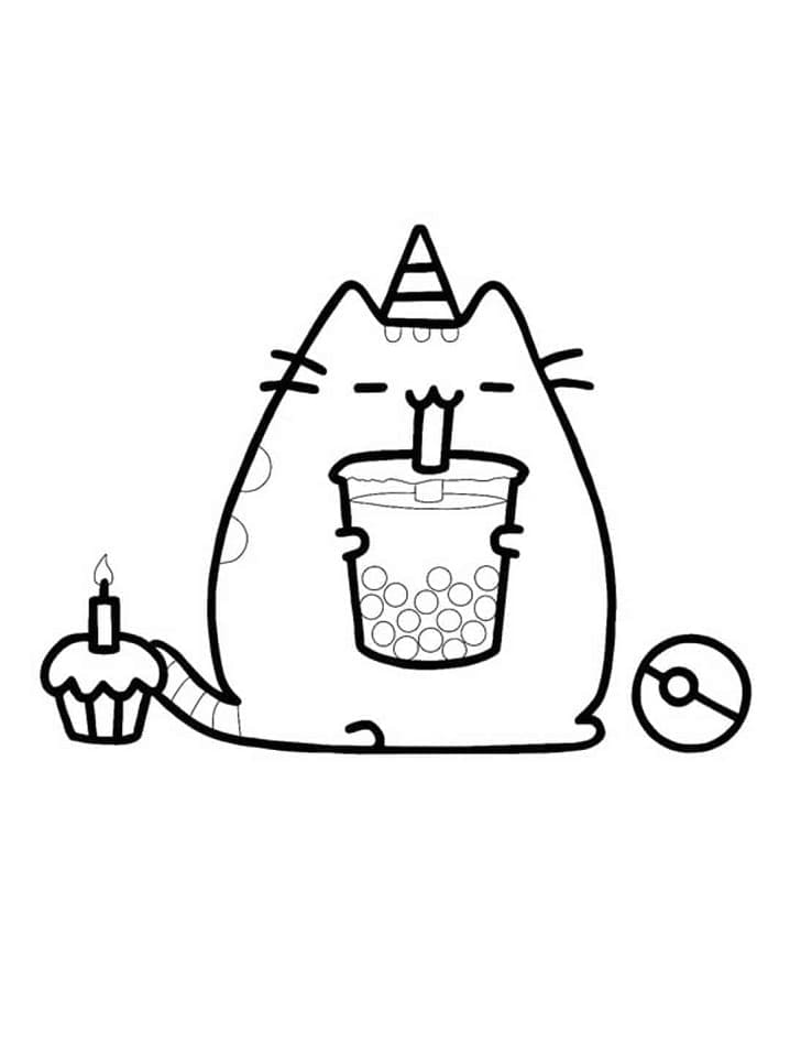 Free printable Pusheen coloring page #188462 from Cartoon Characters collection