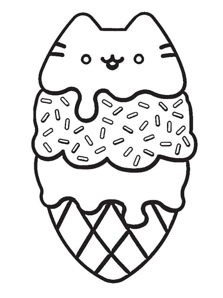 Free printable Pusheen coloring page #188480 from Cartoon Characters collection
