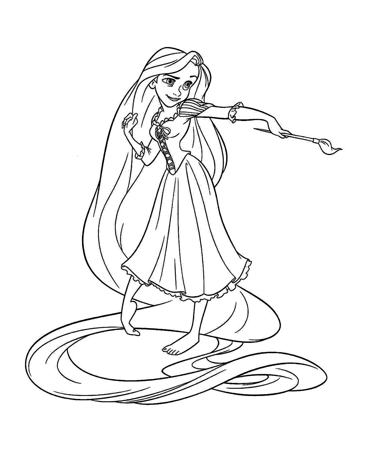Free printable Rapunzel coloring page #170054 from Cartoon Characters collection Free printable Rapunzel coloring page #170054 from Cartoon Characters collection