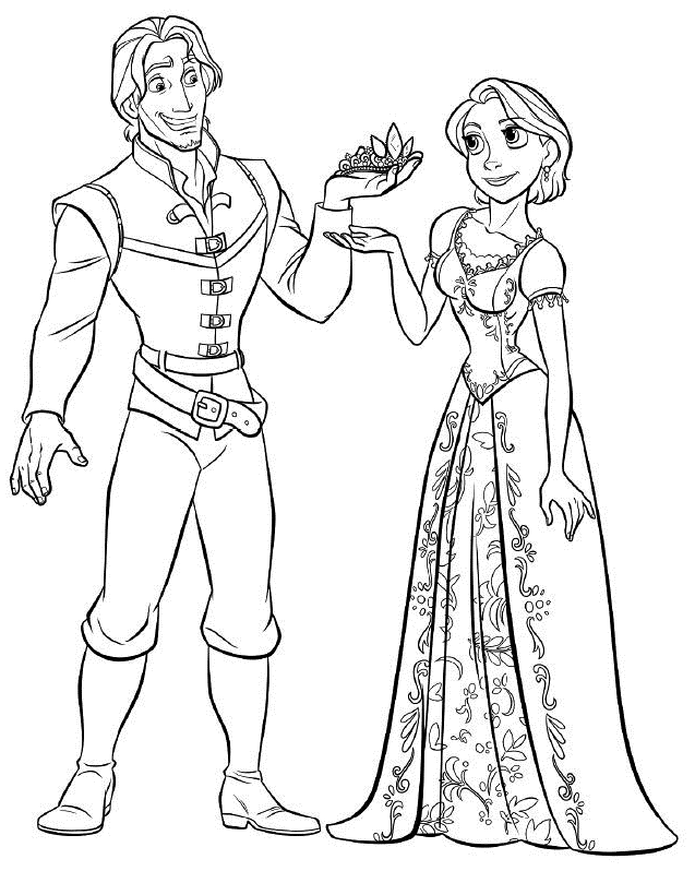 Free printable Rapunzel coloring page #170065 from Cartoon Characters collection