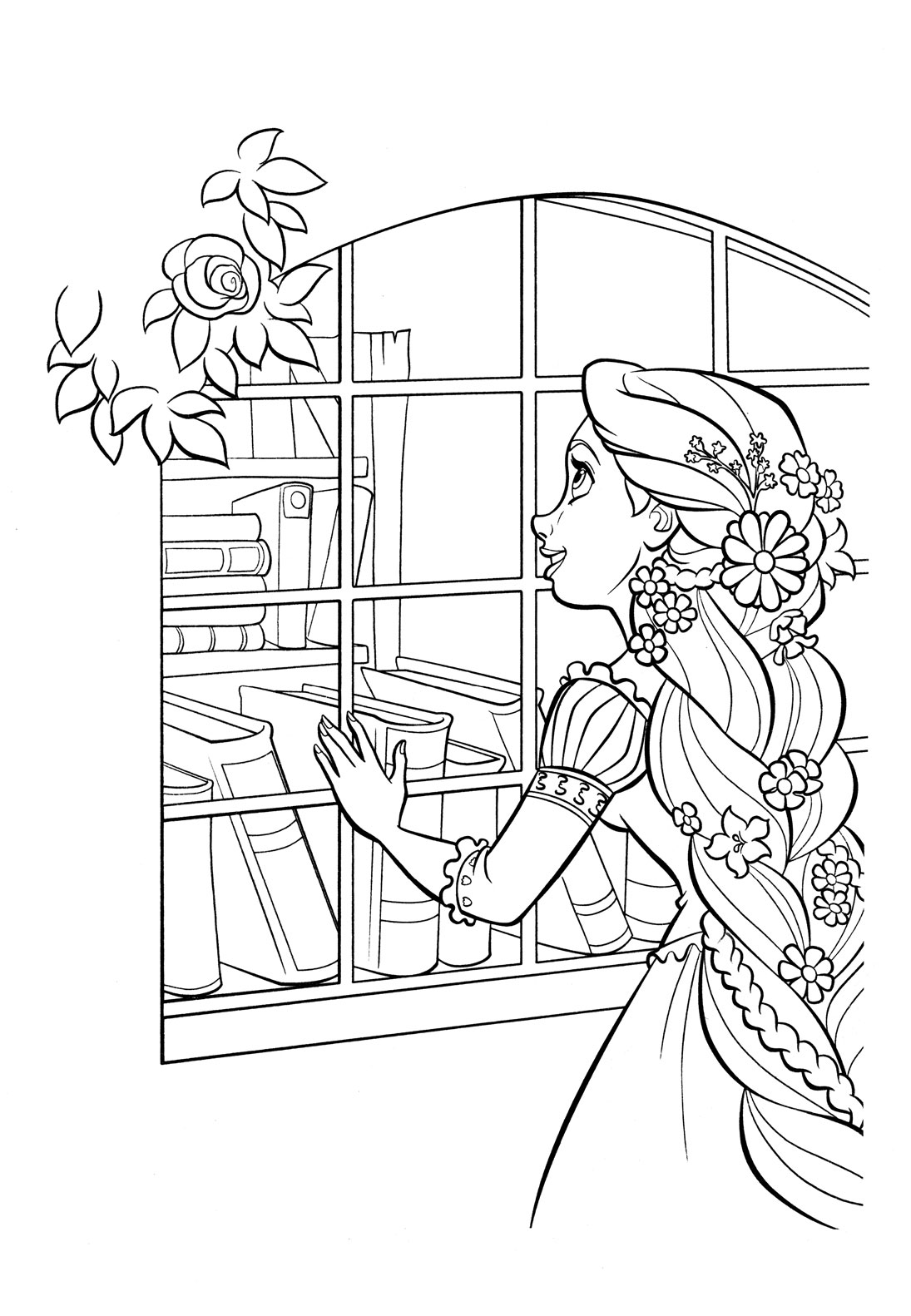 Free printable Rapunzel coloring page #170074 from Cartoon Characters collection Free printable Rapunzel coloring page #170074 from Cartoon Characters collection