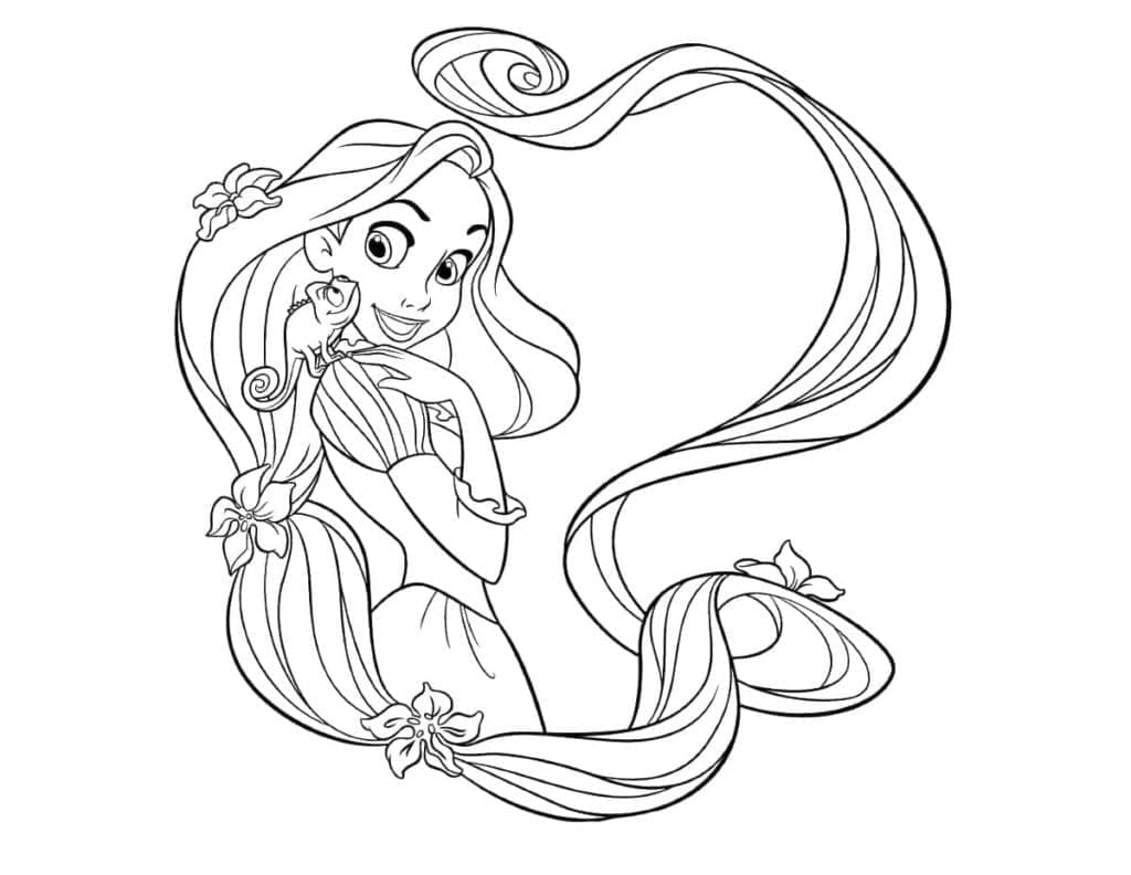 Free printable Rapunzel coloring page #177877 from Cartoon Characters collection Free printable Rapunzel coloring page #177877 from Cartoon Characters collection