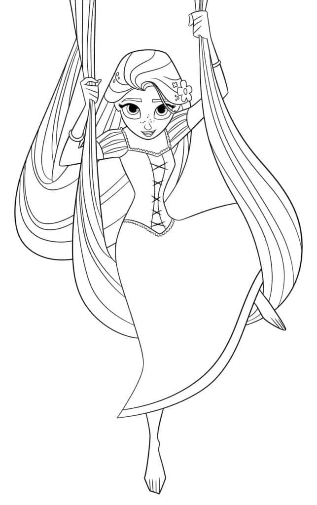 Free printable Rapunzel coloring page #177880 from Cartoon Characters collection