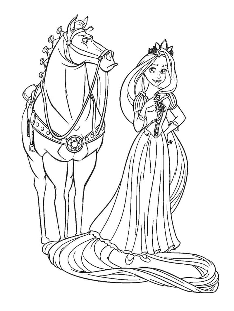 Free printable Rapunzel coloring page #177895 from Cartoon Characters collection