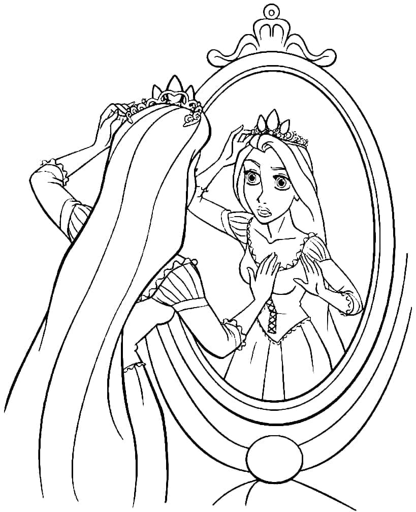 Free printable Rapunzel coloring page #177900 from Cartoon Characters collection