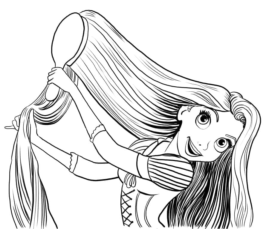 Free printable Rapunzel coloring page #177905 from Cartoon Characters collection