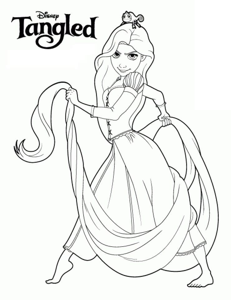 Free printable Rapunzel coloring page #177908 from Cartoon Characters collection