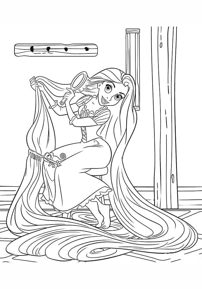 Free printable Rapunzel coloring page #177910 from Cartoon Characters collection