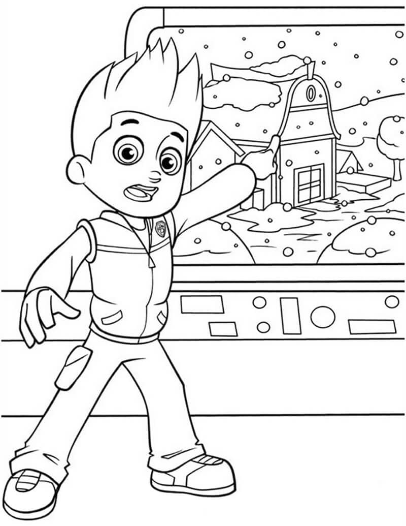Free printable Ryder PAW Patrol coloring page #181758 from Cartoon Characters collection