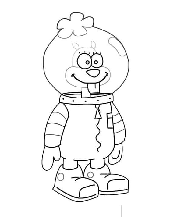 Free printable Sandy Cheeks coloring page #220602 from Cartoon Characters collection Free printable Sandy Cheeks coloring page #220602 from Cartoon Characters collection