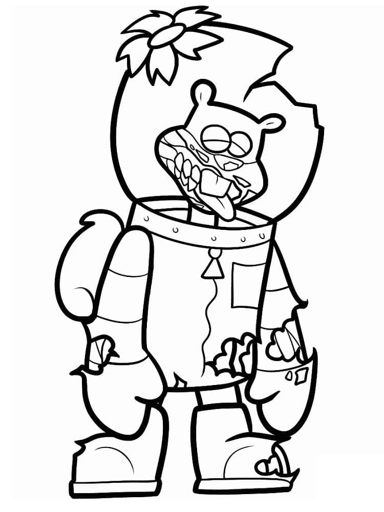 Free printable Sandy Cheeks coloring page #220618 from Cartoon Characters collection