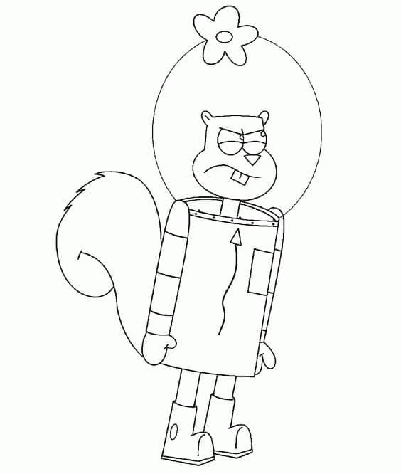 Free printable Sandy Cheeks coloring page #220621 from Cartoon Characters collection Free printable Sandy Cheeks coloring page #220621 from Cartoon Characters collection