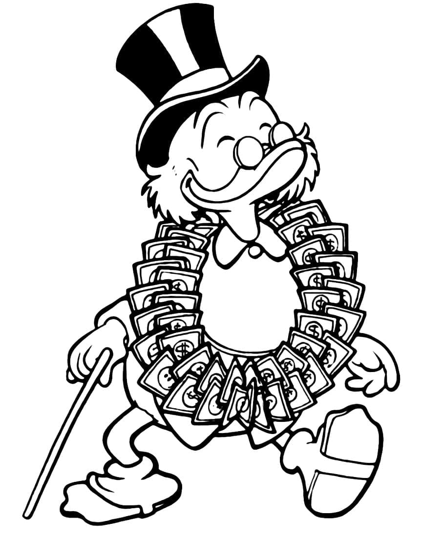 Free printable Scrooge McDuck coloring page #199834 from Cartoon Characters collection Free printable Scrooge McDuck coloring page #199834 from Cartoon Characters collection
