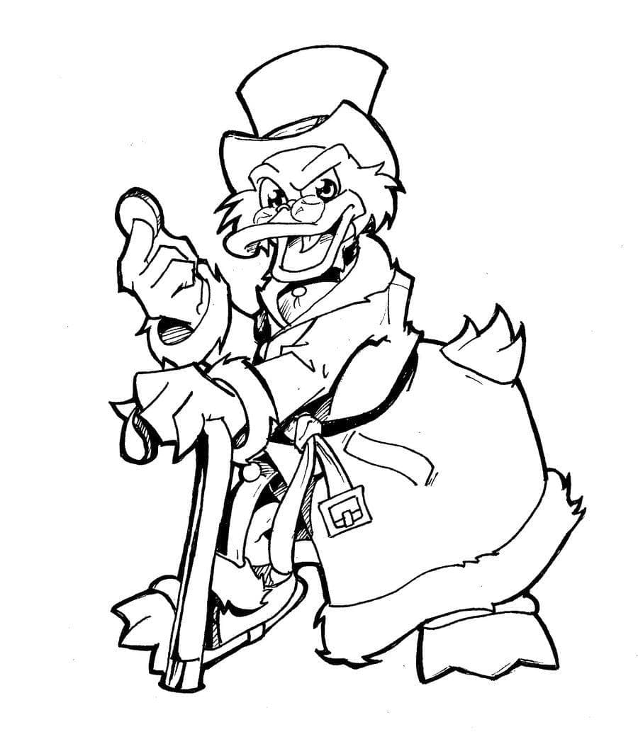 Free printable Scrooge McDuck coloring page #199846 from Cartoon Characters collection