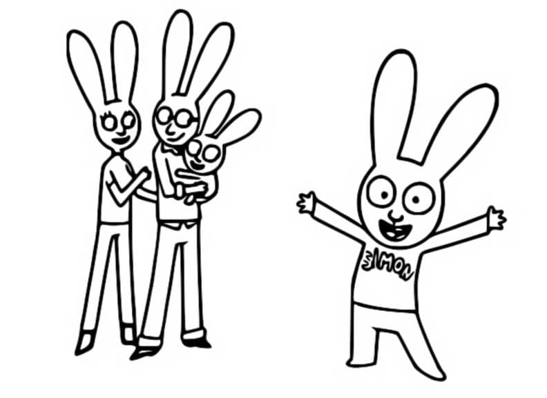 Free printable Simon Rabbit coloring page #192948 from Cartoon Characters collection