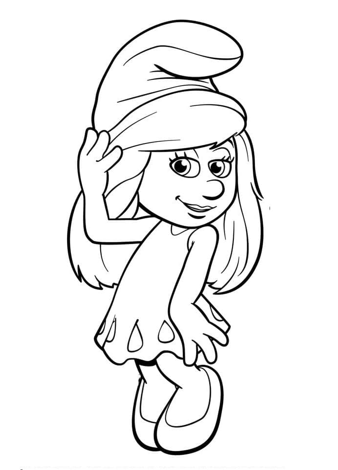 Free printable Smurfette coloring page #178458 from Cartoon Characters collection Free printable Smurfette coloring page #178458 from Cartoon Characters collection