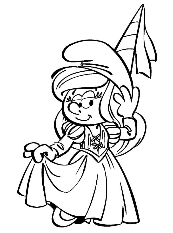 Free printable Smurfette coloring page #178462 from Cartoon Characters collection Free printable Smurfette coloring page #178462 from Cartoon Characters collection
