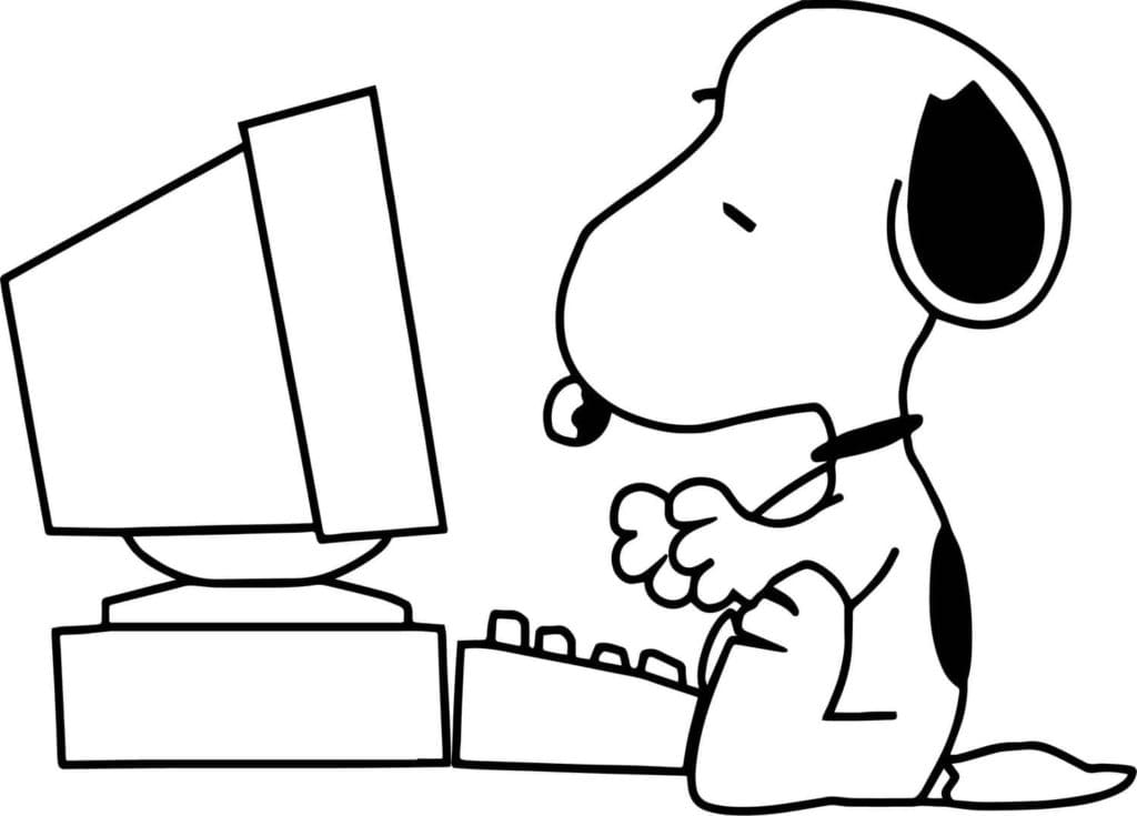 Free printable Snoopy coloring page #202881 from Cartoon Characters collection