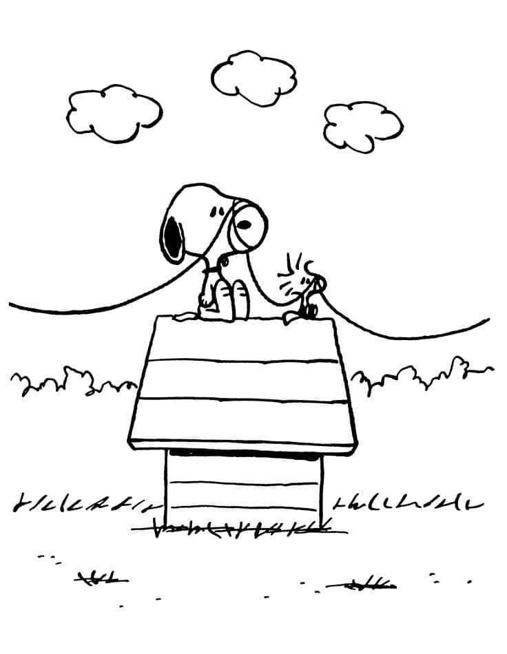 Free printable Snoopy coloring page #202901 from Cartoon Characters collection
