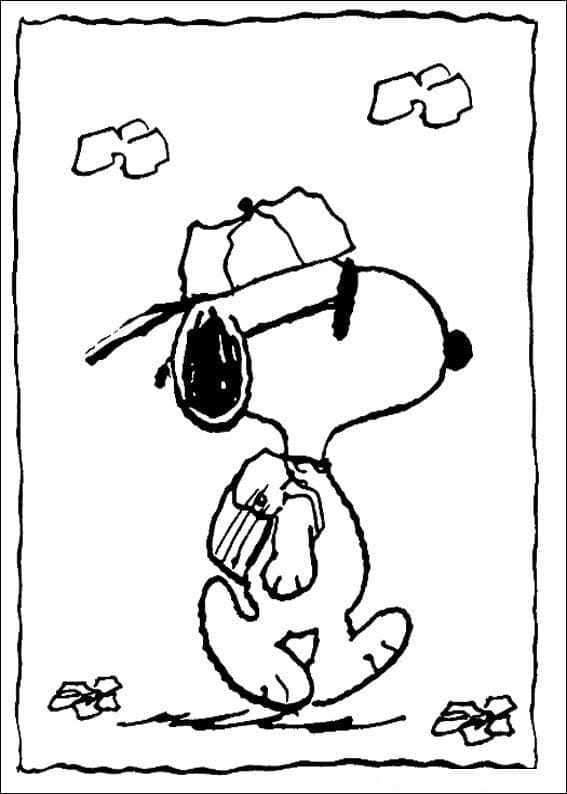 Free printable Snoopy coloring page #202907 from Cartoon Characters collection